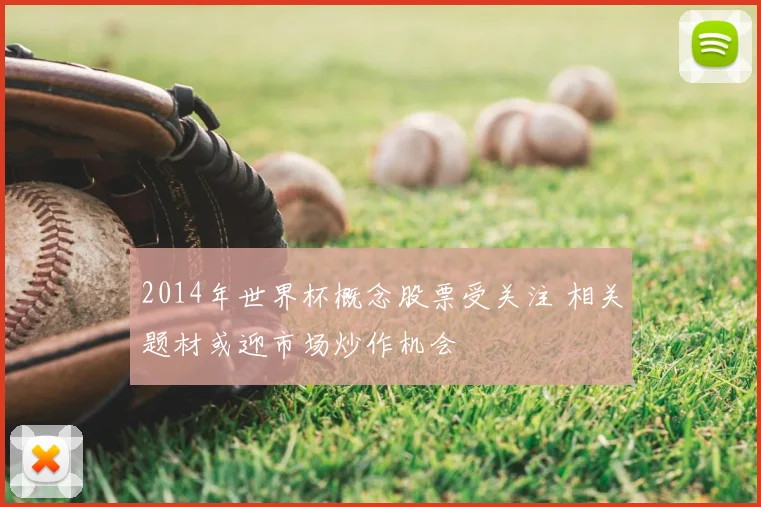 2014年世界杯概念股票受关注 相关题材或迎市场炒作机会